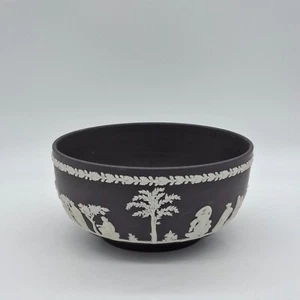 Wedgwood schwarze massive Jaspis Ware Opferschale hergestellt in England 7 1/2 Zoll" - Bild 1 von 6