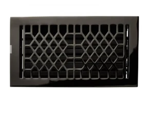 🔥 NEW Signature Hardware ANTIQUE STYLE BRASS FLOOR REGISTER BLACK NICKEL 6 X 14 - Picture 1 of 1