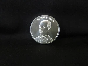 Wild West Legends Series Jesse James 1 oz .999 Silver Limited USA Made BU Round - Picture 1 of 2
