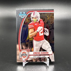 2024 Bowman Chrome U Football Emeka Egbuka #70 Ohio State Buckeyes - Picture 1 of 2
