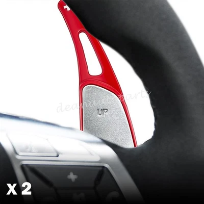Palancas de cambio de extensión de paleta de volante para Mercedes-Benz AMG C43 C63 CLA45 rojo Foto 1 de 4