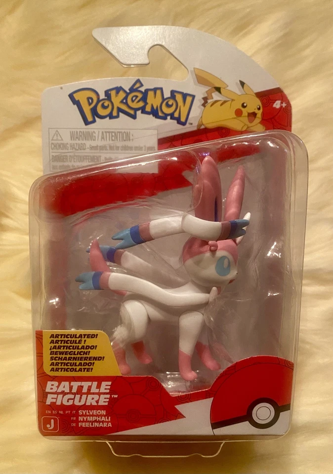 Sylveon Action Figure - Pokémon - Nintendo - Jazwares - Factory HTF