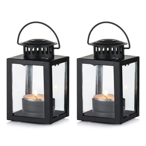 Lanterns for Candles Garden Lanterns, 2 Pcs Vintage Hanging Small Lanterns4305 - Picture 1 of 5