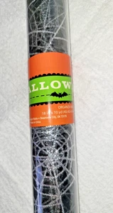 Hobby Lobby Halloween Crafts Organza Web Fabric Silver Black 18" x 10 yds. NIP - Picture 1 of 6