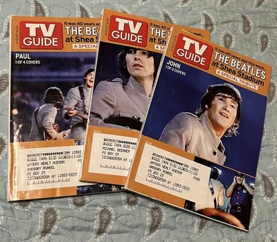 Vintage TV Guide 2005 The Beatles At Shea Stadium Set of 4 George Paul John  - Image 1 of 4