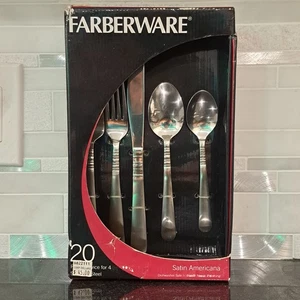 🍴 Juego de cubiertos Farberware Satin Americana de 20 piezas - Acero inoxidable - Imagen 1 de 5