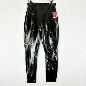 Spanx Kunstleder Leggings Größe L klassisch schwarz NEU - Bild 1 von 6