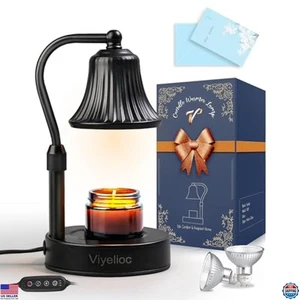 Kerzenwärmer Lampe mit Timer & Dimmer, höhenverstellbar, 2 Leuchtmittel, Wohndeko - Bild 1 von 6