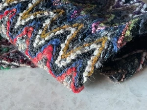 WOLLE & KASCHMIR LUXUS BOUCLE CHEVRON STRICK 25 FARBVARIANTEN MADE IN ITALY A7 - Bild 1 von 17