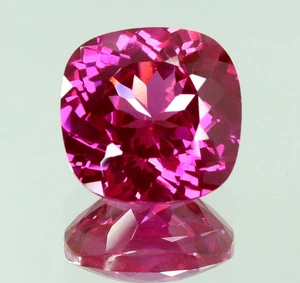 Rhodolite Garnet Cushion Cut 7.55 Ct Certified Natural Loose Gemstone 10x10 MM. - Picture 1 of 5