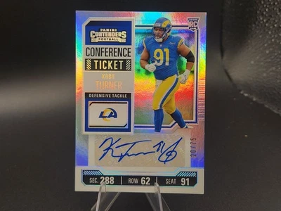 2023 Panini Contenders Kobie Turner Conference Ticket Auto (RC) /75  - Image 1 of 4