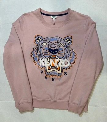 Sudadera Pullover Kenzo Paris Tiger Bordada Rosa Juvenil L Foto 1 de 4