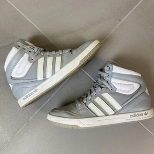 Mens Adidas EVM 004001 Art Q32897 Size 6 High Top Gray Leather Basketball Shoes - Picture 1 of 10