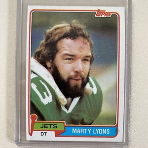 Marty Lyons 1981 Topps #238 Rookie Card - New York Jets / Alabama Crimson Tide