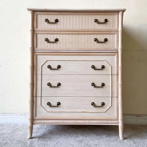 Boho Chic Faux Bamboo Highboy Dresser by Broyhill Cover