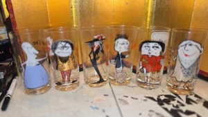 Mid-Century Osborne Kemper Thomas Humorous Tall Collins Glasses set of 6 - Picture 1 of 10