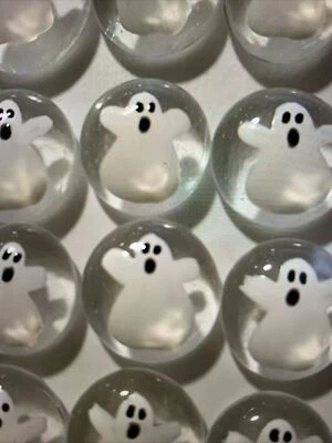 Fantasmas Fantasmas Halloween Vidrio pintado a mano Gemas Fiesta Favores Mesa Confeti Foto 1 de 2