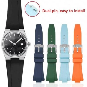 Correa de goma para reloj de silicona para repuesto Tissot Prx 35 mm/40 mm para hombres y mujeres - Imagen 1 de 18