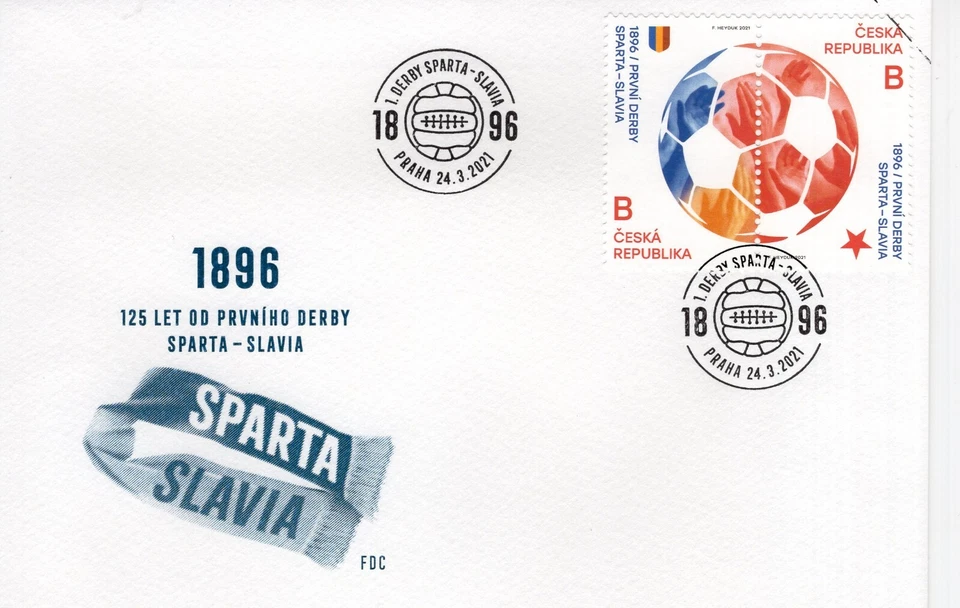 2021 El 125 aniversario del Dirby de Praga AC Spart - SK Slavia FDC19304 Foto 1 de 1
