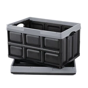 EHHLY 46L Collapsible Storage Bins(No Lid), Foldable Plastic Milk Crates, 2 Pack - Picture 1 of 8