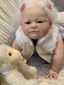 Sweet Reborn Baby GIRL Doll PENELOPE was Brooklyn Crawling COMPLETED Upper Torso