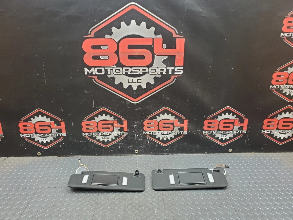 2016-2022 CHEVROLET CAMARO SS BLACK LH RH ILLUMINATED SUN VISOR PAIR OEM #78 - Image 1 of 4