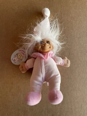 Muñeca Russ Troll Rosa Rayas Pijama para Dormir Gorra de Noche con Etiquetas Foto 1 de 4