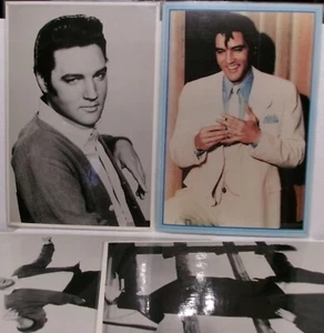 Vtg Elvis Presley Photo Vinyl Placemats Laminated Pictures 1 Color 3 Black White - Picture 1 of 7
