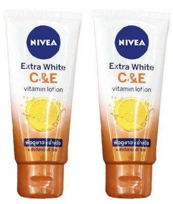 2 x Nivea Extra White C and E Lotion Vitamin C 50x From Natural Oranges 70 ml - image 1 of 3