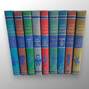 Collier’s Junior Classics Set of 9 Books 1-8 & 10 Young Folks Shelf of Books VTG - Imagen 1 de 11