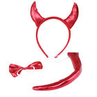 3pcs Children Headdress Set Devil Horns Halloween Horn Headband