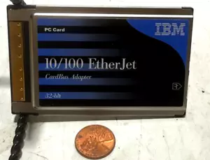 IBM 10/100 EtherJet Cardbus Adapter PCMCIA Ethernet Network Adapter - No Dongle - Photo 1/2