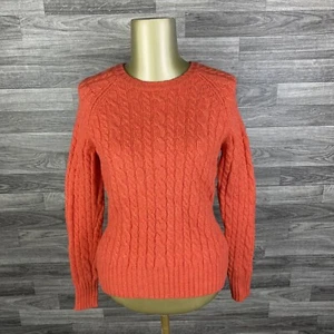GAP Stretch Crewneck Orange Lambs Wool Knit Sweater Girl's Size Small - Picture 1 of 11