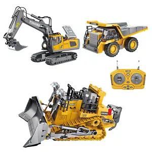 RC Truck Crawler Bulldozer Remote Control Excavator Construction 2.4GHz - Picture 1 of 20