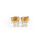 Brillant Diamant Ohrstecker Paar 750/- Gelbgold 18 Karat Gold 0,40 ct IF/F
