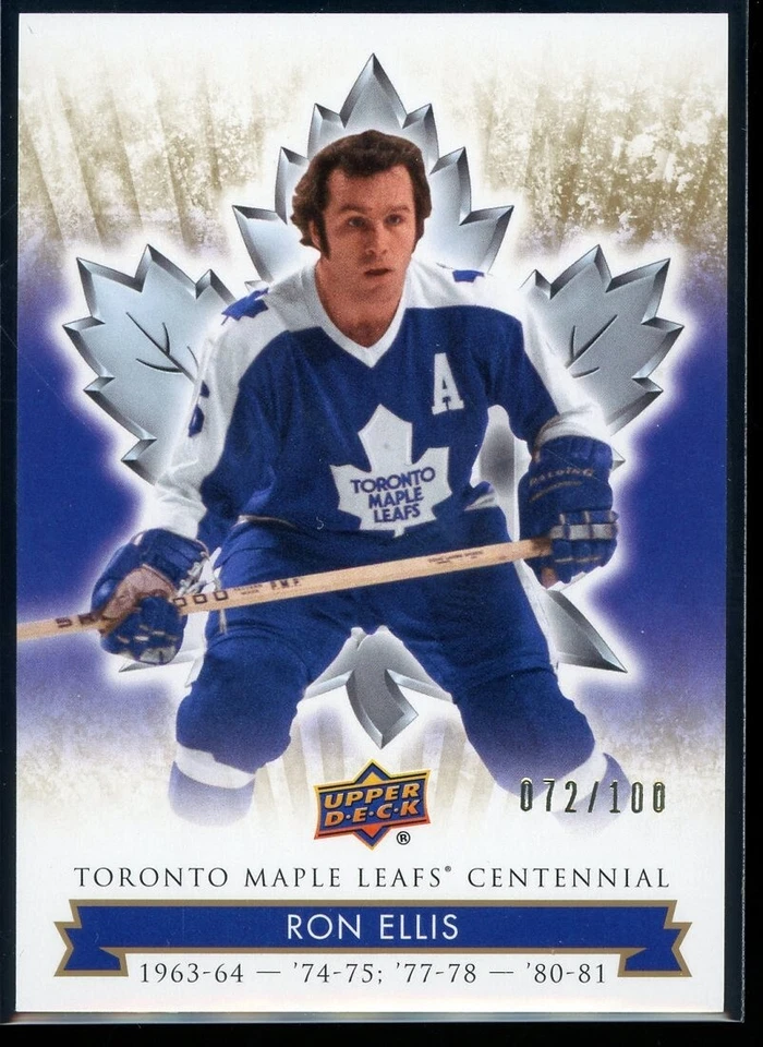 2017-18 Toronto Maple Leafs Centennial Gold #98 Ron Ellis 072/100 - Image 1 of 2