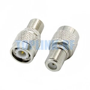 10x TNC Male Plug to F Female Jack Straight RF Adapter Coaxial Cable Connector - Zdjęcie 1 z 5