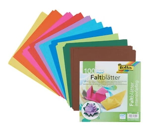 Papel plegable FOLIA 20x20cm 100 hojas origami 70g/2m folletos 10 colores - Imagen 1 de 2