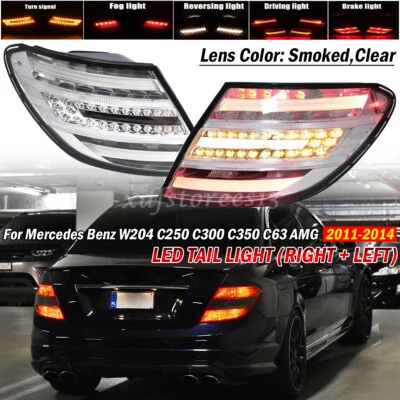 Smoke Lens LED Brake Tail Light For 2011-2014 Mercedes Benz W204 C250 C300 C350 - Image 1 of 4