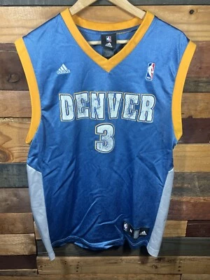 Camiseta Adidas Azul Baloncesto NBA Allen Iverson Denver Nuggets De Colección Talla M Foto 1 de 4