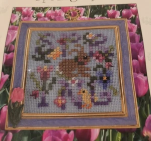 Just Nan Spring Spell Cross Stitch Chart and WhimZi Frame - Picture 1 of 3