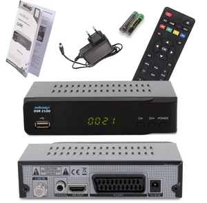 Receptor de satélite digital Ankaro DSR 2100 Full HD 1080p USB HDMI Scart 12V