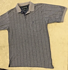 Vintage 90s Knights Of The Round Table Striped Polo/Golf Shirt Sz Large - Picture 1 of 14