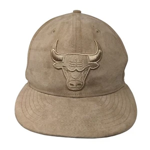 New Era 59Fifty Fitted Hat Brown 7 1/8 Chicago Bulls Brown on Brown Embroidered - Picture 1 of 10