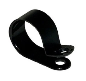 PAQUETE DE 100 - 1A FUENTE - ABRAZADERAS DE CABLE DE 3/4" MOLDEADAS NAILON NEGRO # CCB-34 - Imagen 1 de 2