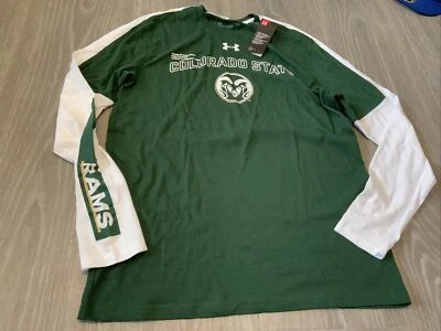 Under Armour Colorado State Rams L/S Shirt Green/White Men’s Size: Medium - Image 1 of 4
