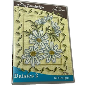 Anita Goodesign Maschinenstickerei CD Mini Collection Gänseblümchen 2 mit 32 Motiven - Bild 1 von 4