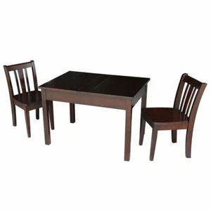 International Concepts 3 Piece Storage Kids Table and Chair Set - Picture 1 of 6