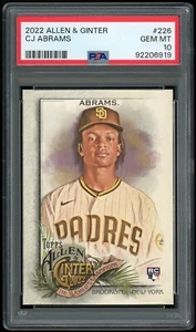 Allen & Ginter #226 C J Abrams 2022 novato PSA 10 - Imagen 1 de 2