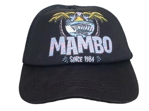 Mambo unisex black hat snapback cap adjustable surf beach palm trees mesh logo - Picture 1 of 5